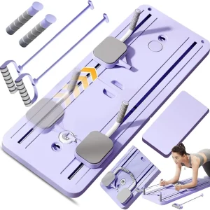 Pilates Reformer Set, 5 in 1 Pilates Sliding Board (Black)