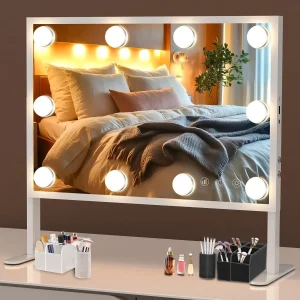 Vanity Mirror with Lights, 23.6'' x 22.4'