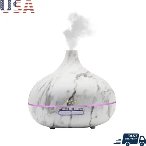 White Marble Ultrasonic Essential Oil Diffuser