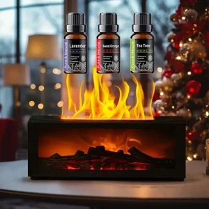 Essential Oil Diffuser, Color Changing Flame